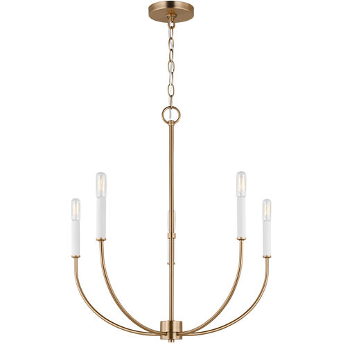 Greenwich 5 Light 24.13 inch Satin Brass Chandelier Ceiling Light