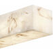 Alabaster Rocks Collection - Medley Family 36 inch Brushed Brass and Alabaster Rocks Linear Pendant Ceiling Light in 3.5" D x 36" W x 3.5" H, EVOLV