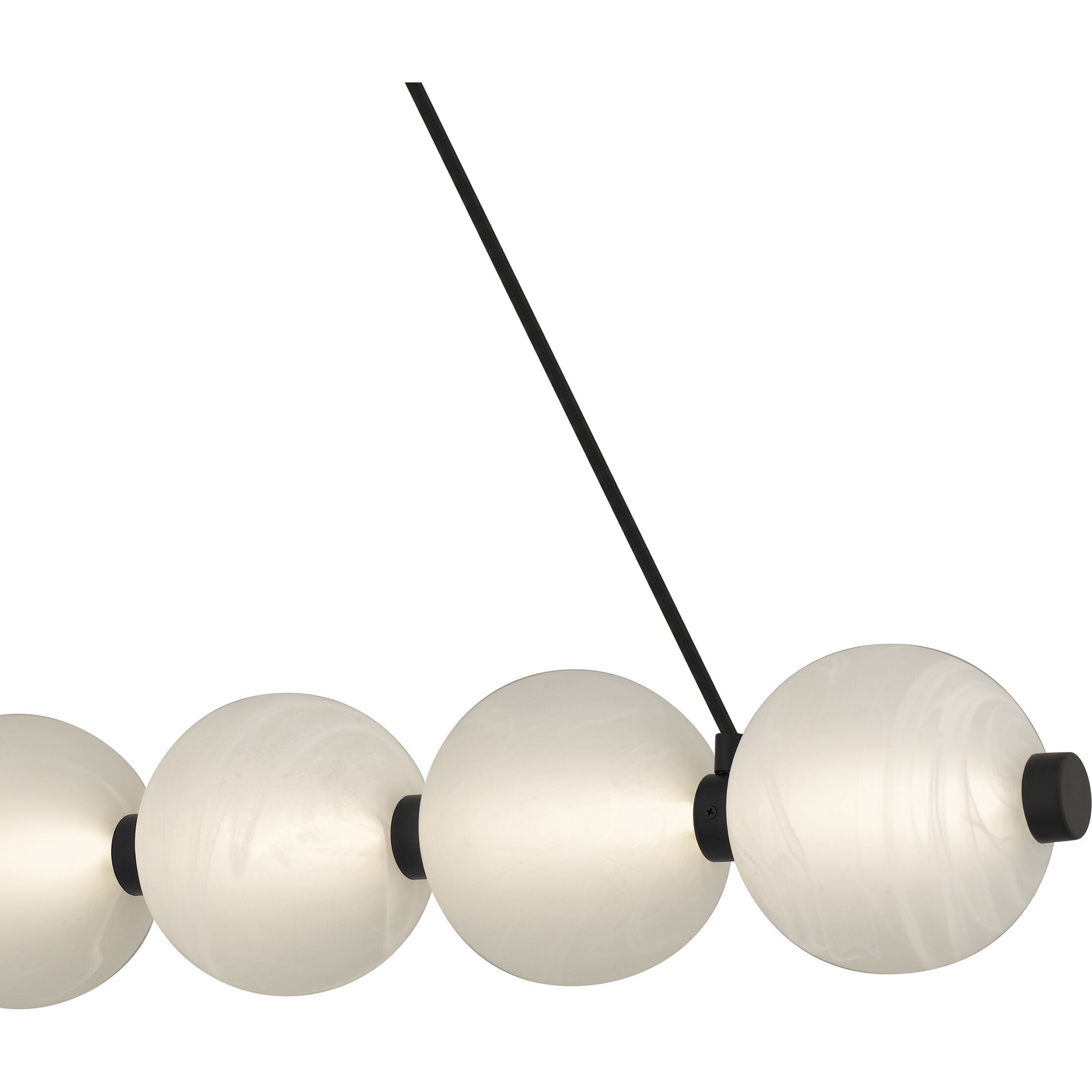 Clarendon LED 43.5 inch Matte Black Linear Chandelier Ceiling Light, Large