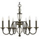 Eleanor 6 Light 27.25 inch Light Oiled Bronze Indoor Chandelier Ceiling Light