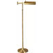 Chapman & Myers Dorchester 37 inch 40 watt Antique-Burnished Brass Swing Arm Floor Lamp Portable Light