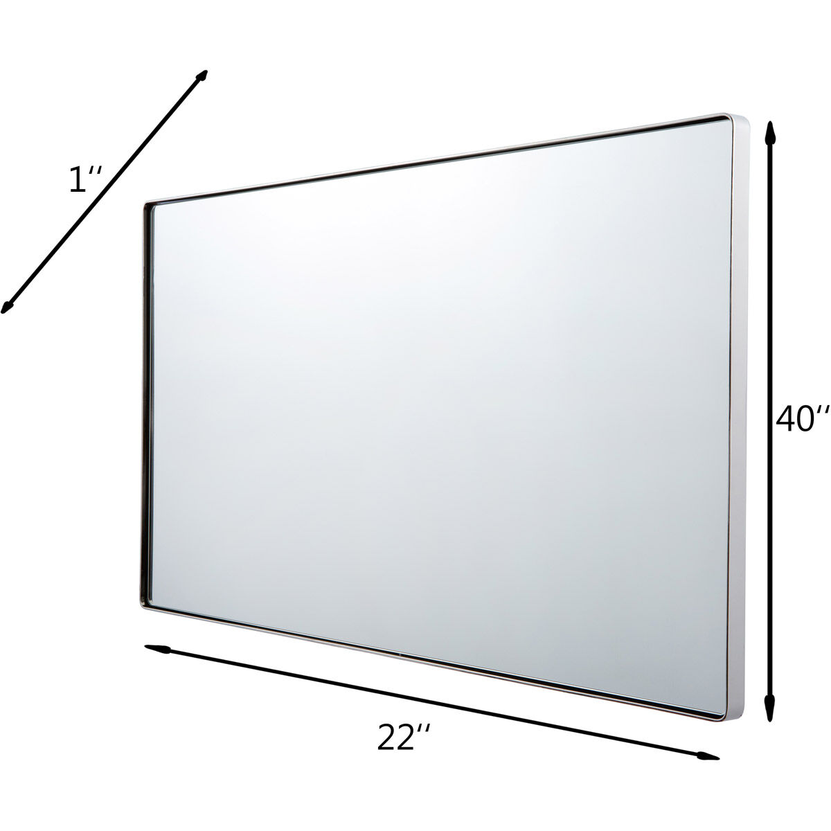 Kye 40 X 22 inch Polished Nickel Wall Mirror, Varaluz Casa