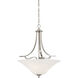 Treme 3 Light 20 inch Brushed Nickel Pendant Ceiling Light