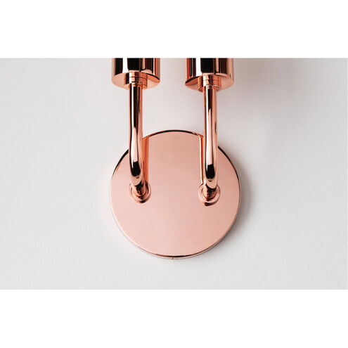 Ava 2 Light 5 inch Polished Copper ADA Wall Sconce Wall Light