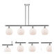 Ballston Athens 4 Light 48 inch Polished Chrome Island Light Ceiling Light in Matte White Glass, Ballston