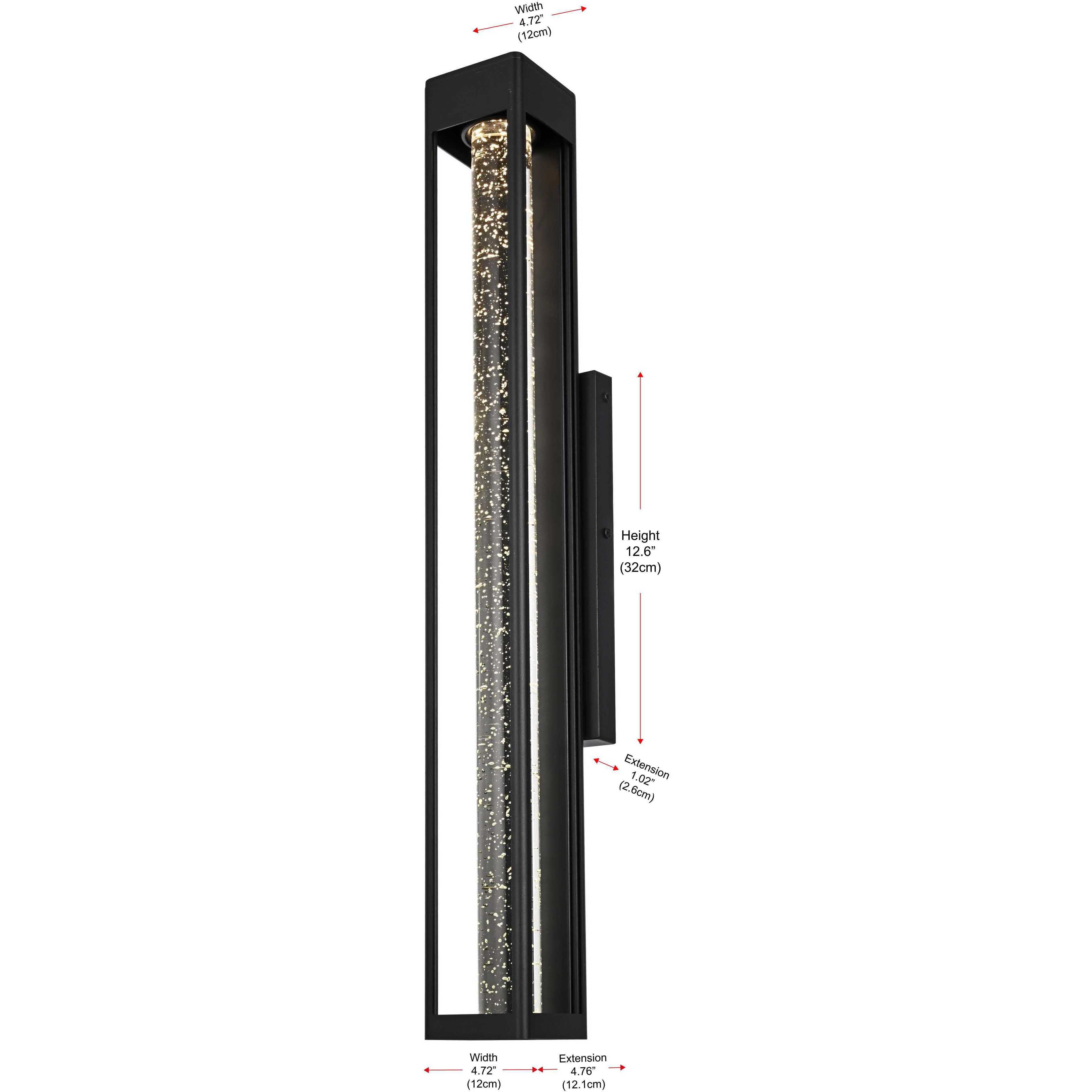 Amaris 1 Light 32 inch Black Outdoor Wall Sconce