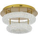 Bowen 2 Light 18 inch Satin Gold Flush Mount Ceiling Light