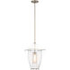 Ray Booth Ovalle LED 13 inch Antique Nickel Lantern Pendant Ceiling Light