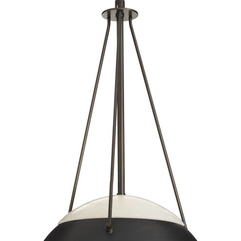 Leda 1 Light 16 inch English Bronze and White Pendant Ceiling Light