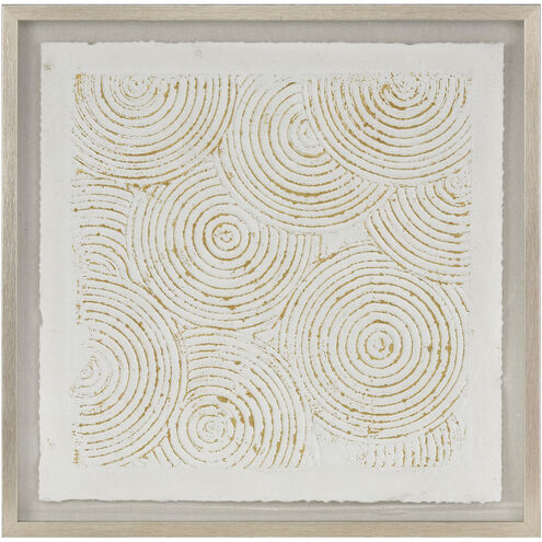 Elisa Off White with Champagne Gold and Clear Framed Wall Art