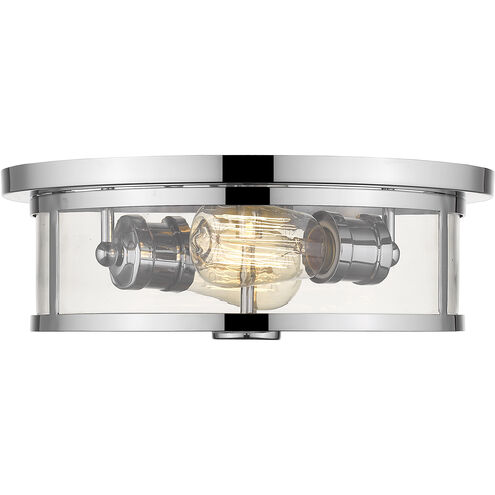 Savannah 2 Light 13.75 inch Chrome Flush Mount Ceiling Light