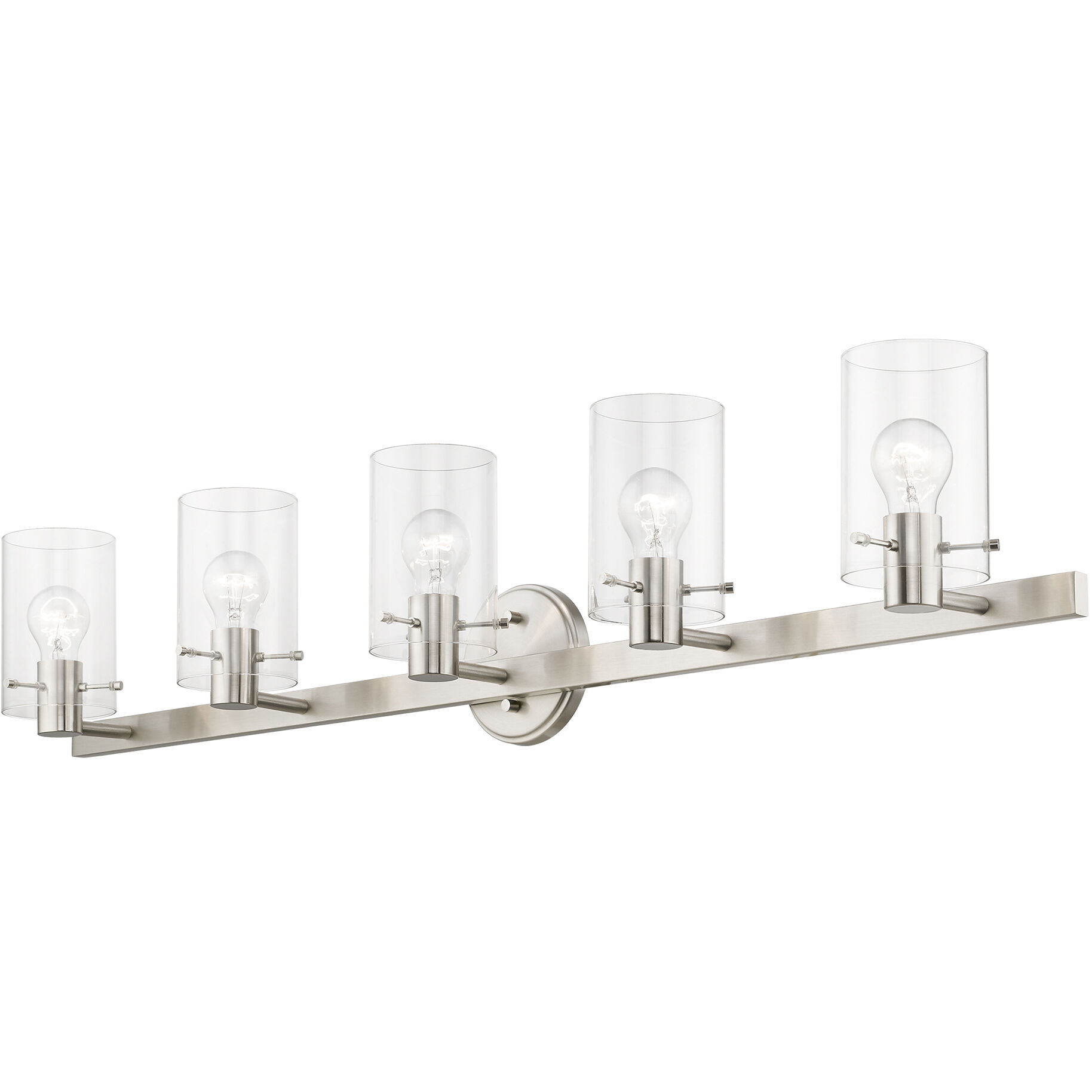 Munich 5 Light 42 inch Brushed Nickel Vanity Sconce Wall Light