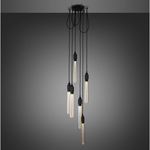 Hooked 6.0 LED 5.91 inch Smoked Bronze Pendant Ceiling Light, Nude