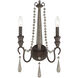 Kenwood 2 Light 10 inch Weathered Ash Sconce Wall Light