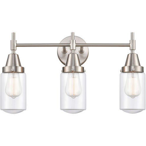 Caden LED 23 inch Satin Nickel Bath Vanity Light Wall Light in Clear Glass