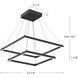 Piazza LED 23.63 inch Black Chandelier Ceiling Light