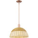 Natural Ballston Dome 1 Light 15.75 inch Antique Copper Mini Pendant Ceiling Light