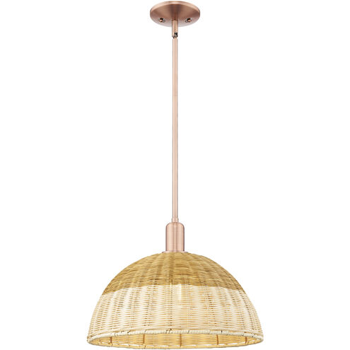 Natural Ballston Dome 1 Light 15.75 inch Antique Copper Mini Pendant Ceiling Light