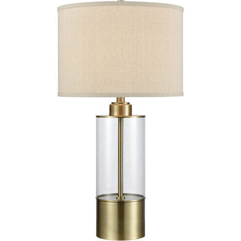 Fermont 28 inch 150.00 watt Clear with Antique Brass Table Lamp Portable Light