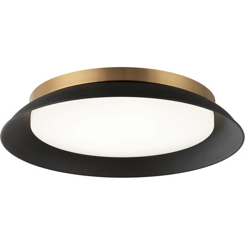 Finley Wall Sconce Wall Light in Matte Black and Aged Gold Brass