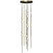 Constellation LED 12 inch Satin Brass Chandelier Ceiling Light in 3000K, White, Standard Suspension