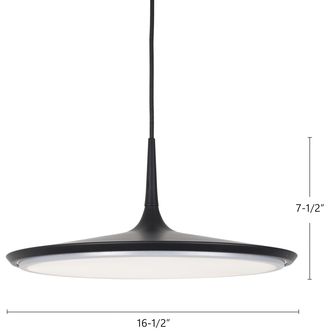 Disc Pendant Ceiling Light in Black