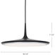 Disc Pendant Ceiling Light in Black