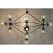 Pluto 13 Light 44.5 inch Matte Black Chandelier Ceiling Light, Small