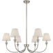 Yep Cambria 6 Light 33.25 inch Polished Nickel Chandelier Ceiling Light