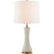 Thomas O'Brien Elena 31 inch 60 watt White Crackle Table Lamp Portable Light, Large