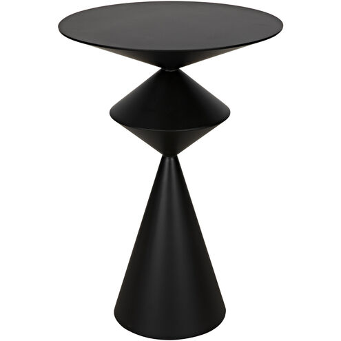 Zasa 26 X 18 inch Matte Black Side Table