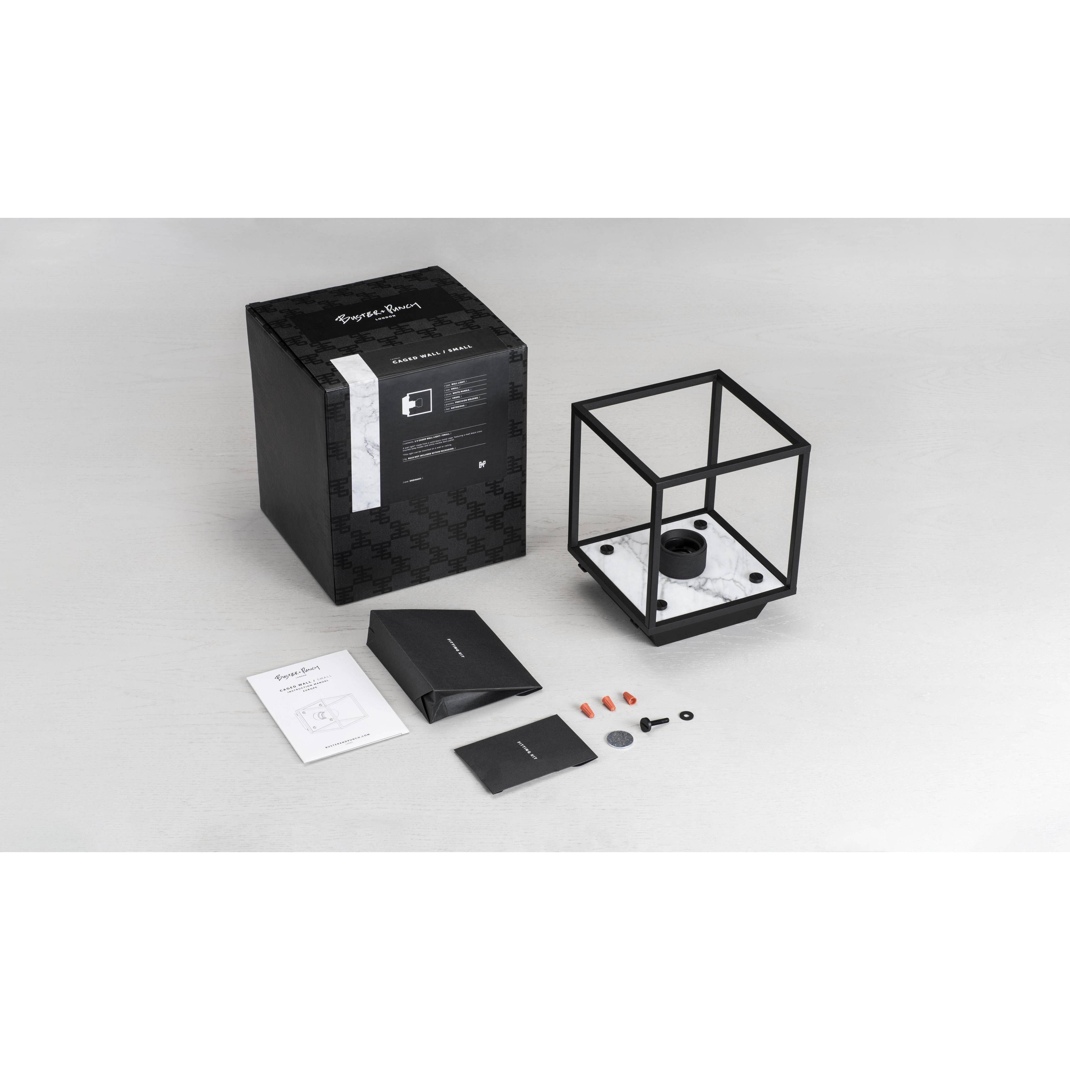 Caged 1 Light 6.69 inch White Marble Semi-Flush Mount Ceiling Light