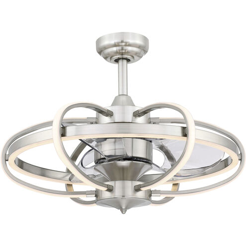 Obvi 22 inch Brushed Nickel with Clear Blades Fan-Uni