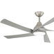 Transonic 56 inch Brushed Nickel with Silver Blades Ceiling Fan