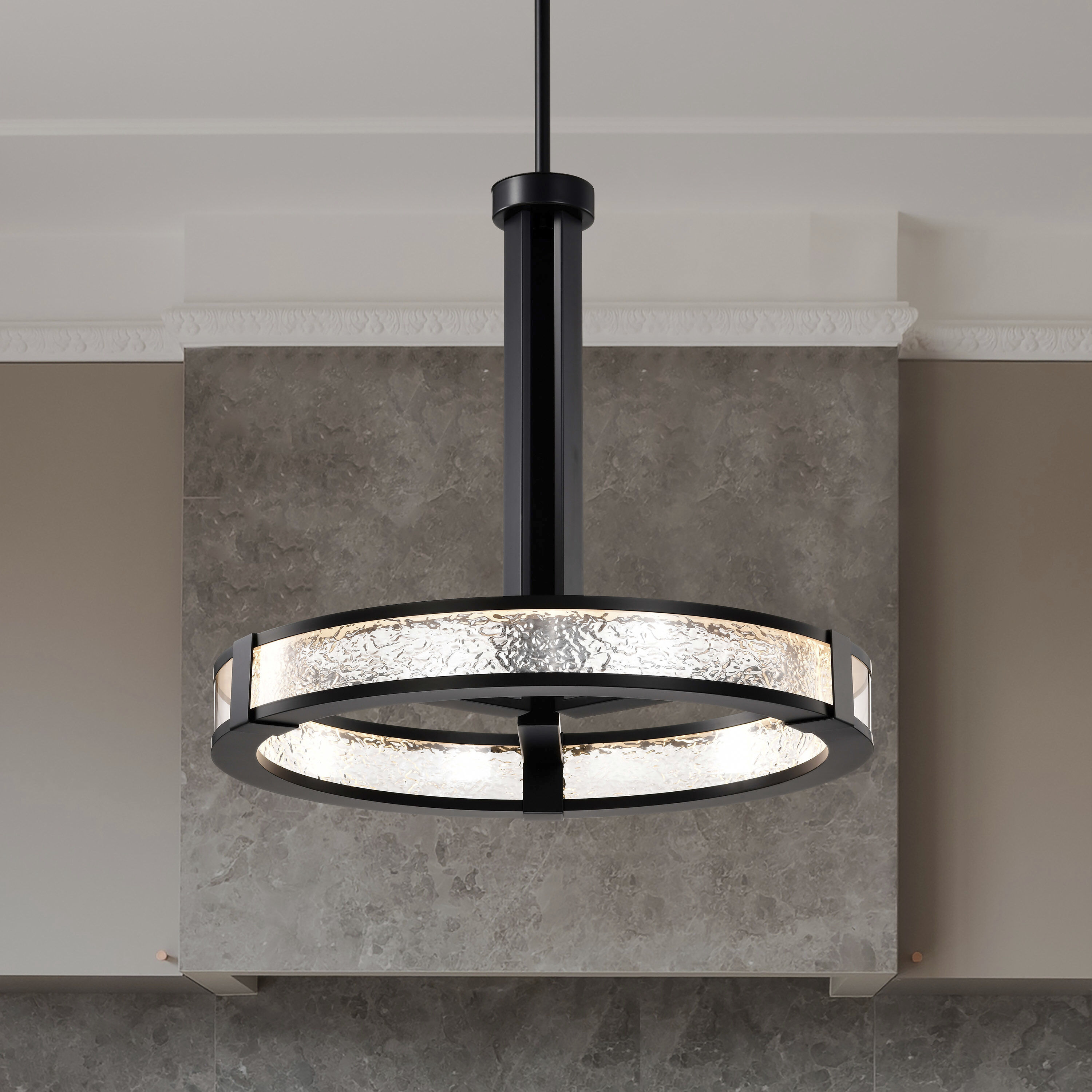 Darrow LED 24 inch Matte Black Pendant Ceiling Light