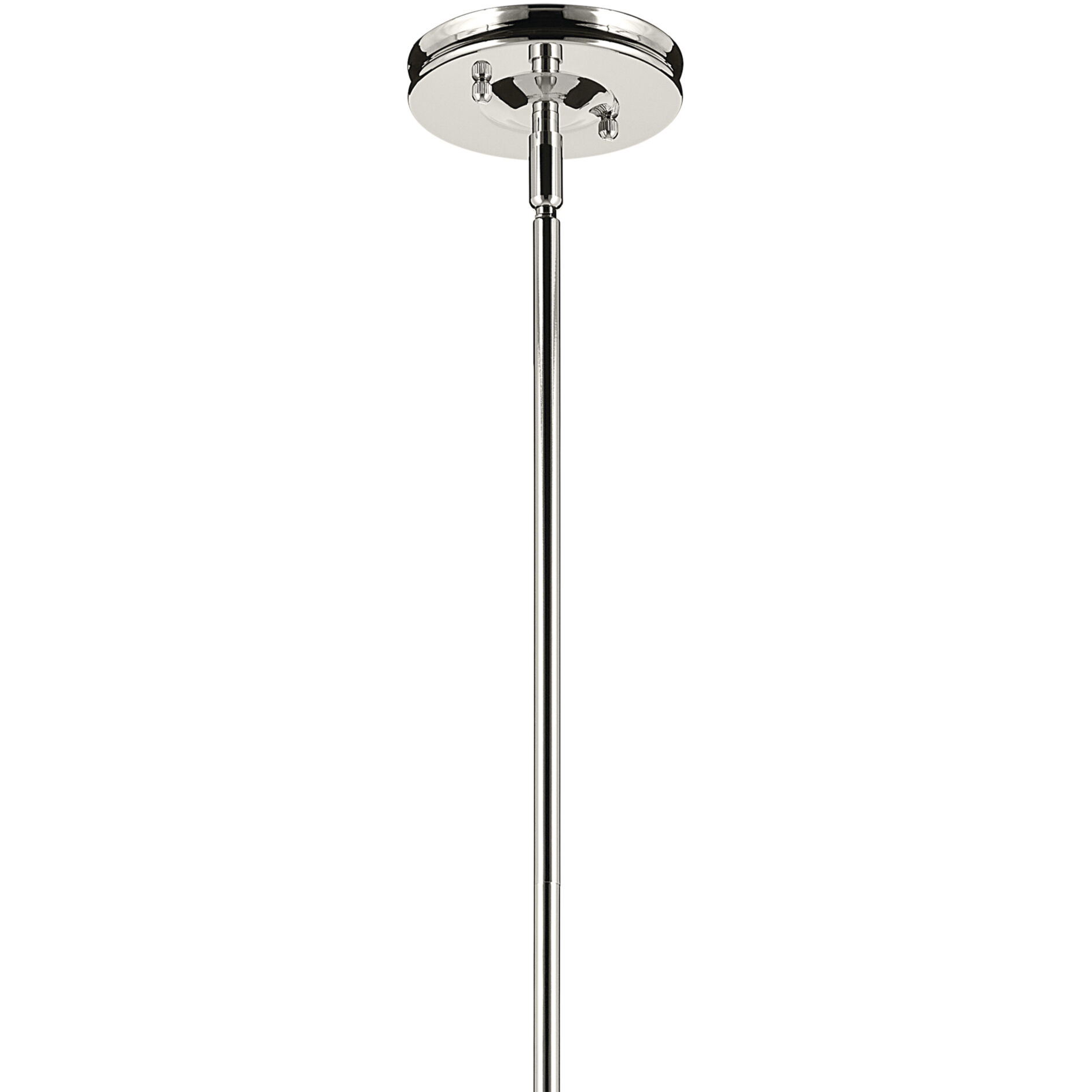 Laria 1 Light Polished Nickel Pendant Ceiling Light in Clear