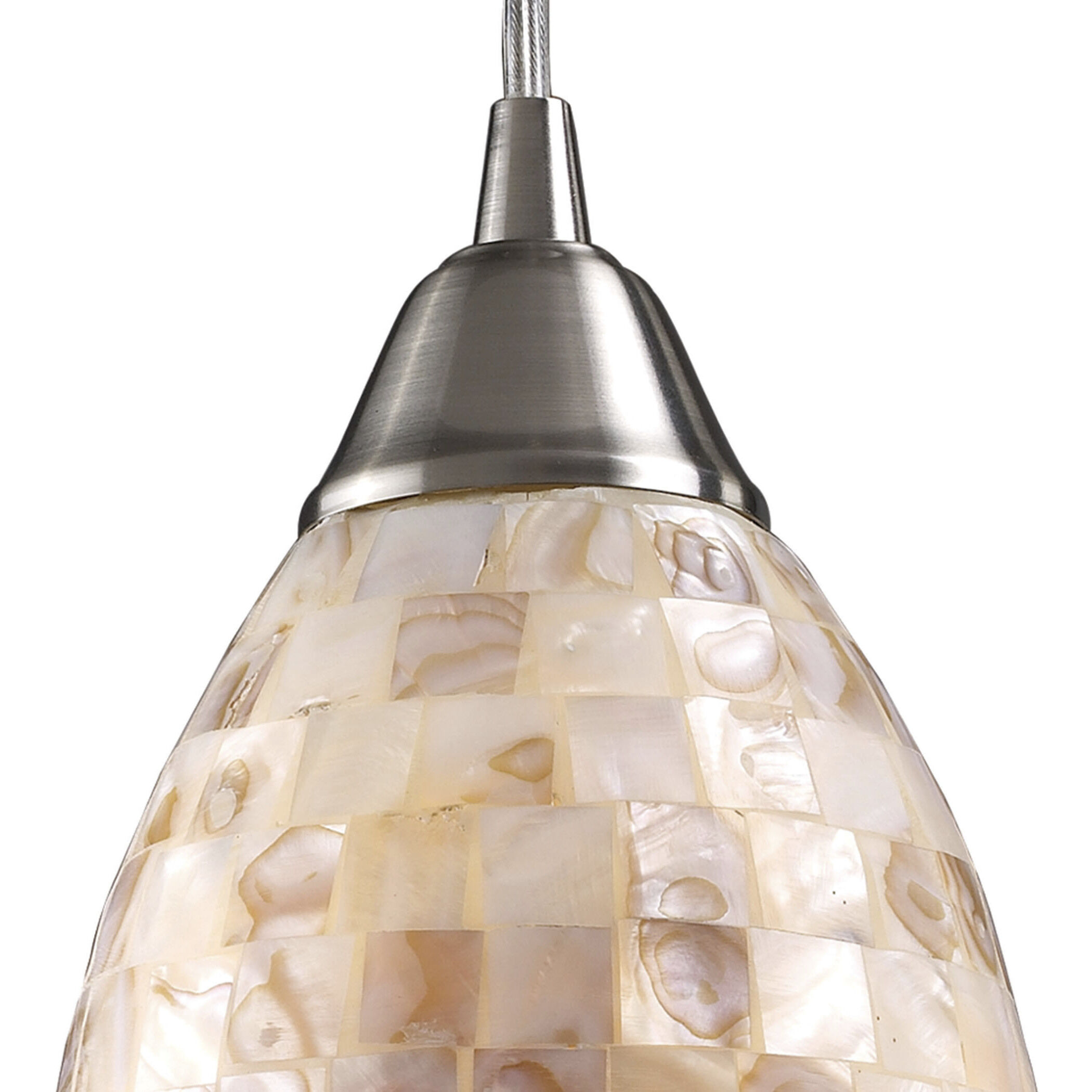 Capri 1 Light 5 inch Satin Nickel Pendant Ceiling Light