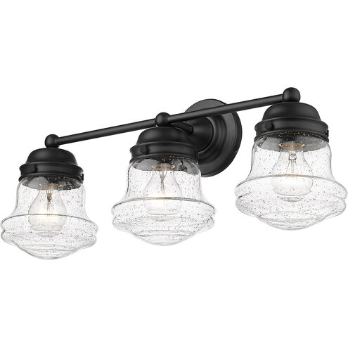 Vaughn 3 Light 22.5 inch Matte Black Vanity Wall Light
