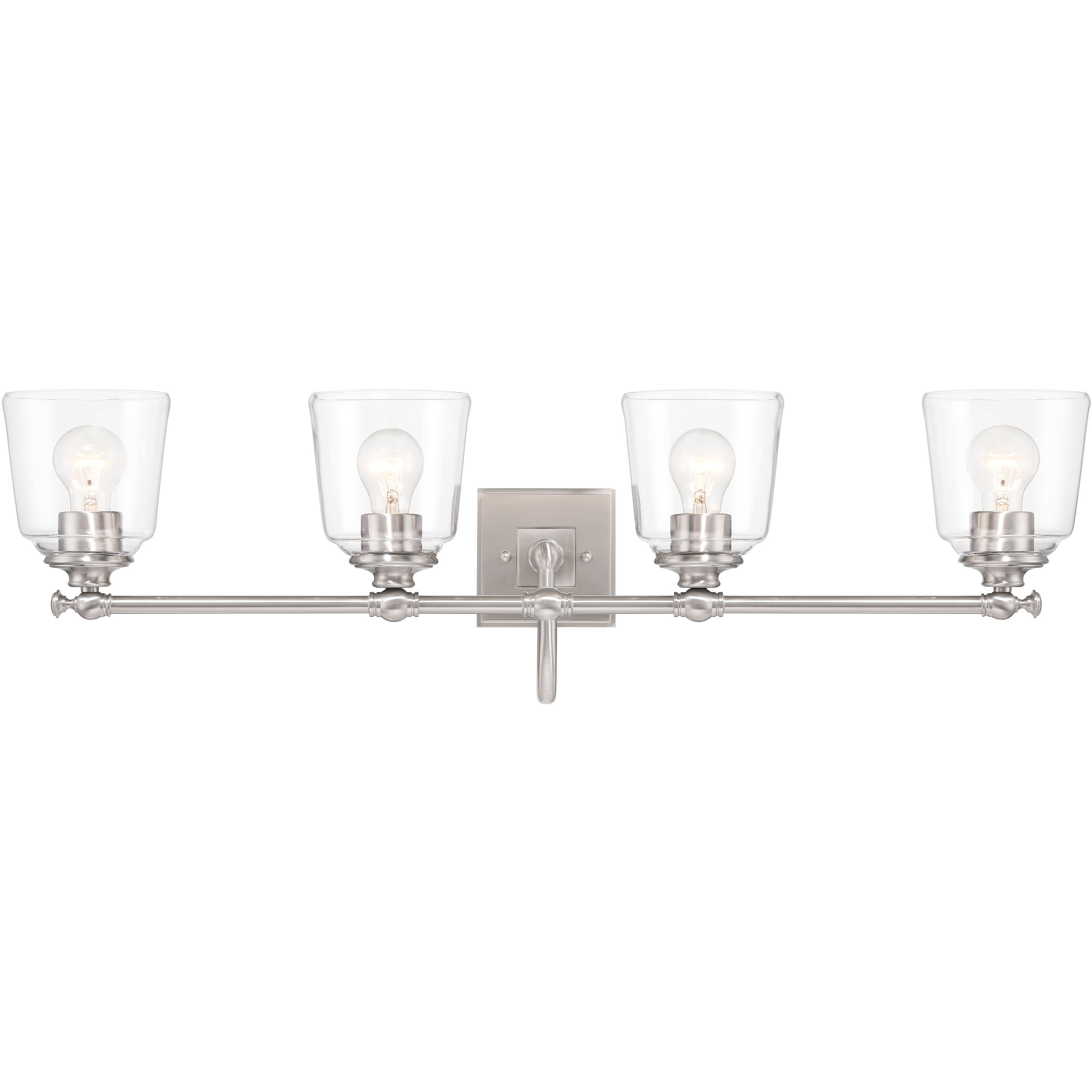 Antonia 4 Light 35 inch Brushed Nickel Bath Vanity Light Wall Light