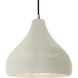 Radiance 1 Light 13.5 inch White Crackle and Brushed Nickel Pendant Ceiling Light