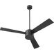 Allegro 52 inch Black with Matte Black/Walnut Blades Ceiling Fan