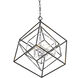 Euclid 4 Light 29.5 inch Chrome and Matte Black Chandelier Ceiling Light