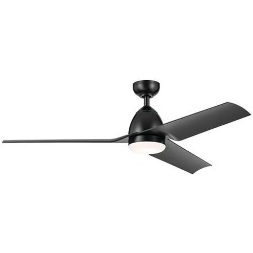 Fit 54 inch Satin Black with Satin Natural Black Blades Ceiling Fan