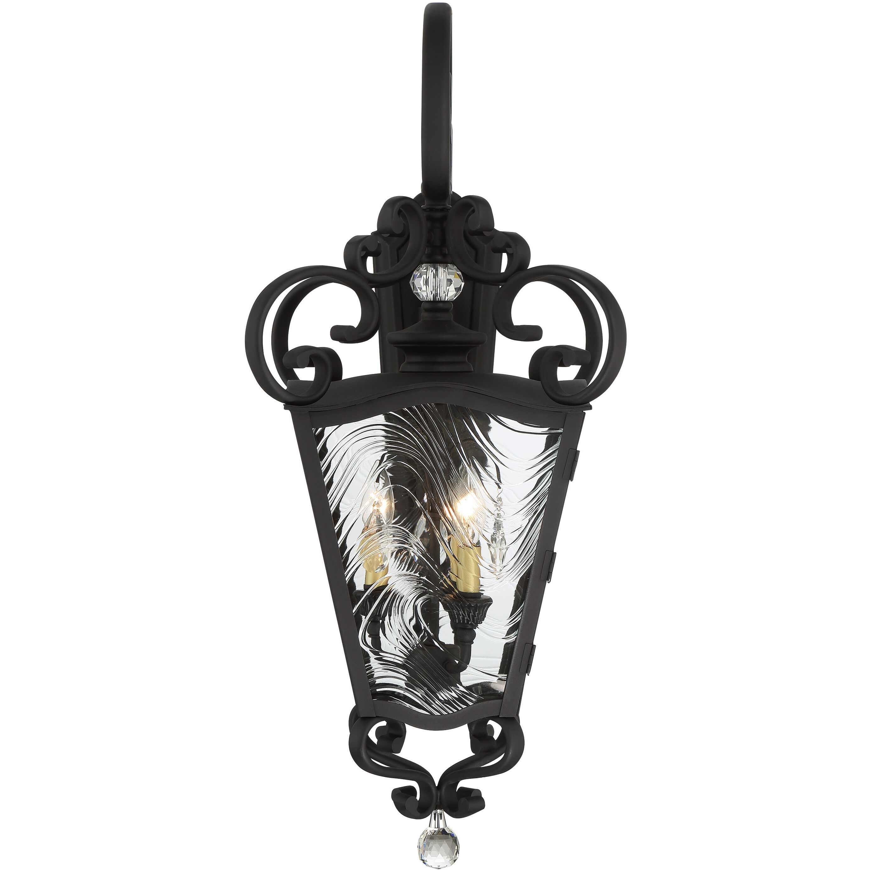 Great Outdoors Brixton Ivey 3 Light 13.25 inch Coal / Honey Gold Highlight Outdoor Lantern in Coal/Honey Gold, The Great Outdoors