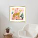 Pet Cheetah Orange and Green and Pink and Black Framed Art