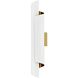 Piaga Wall Sconce Wall Light in Matte White and Polished Brass