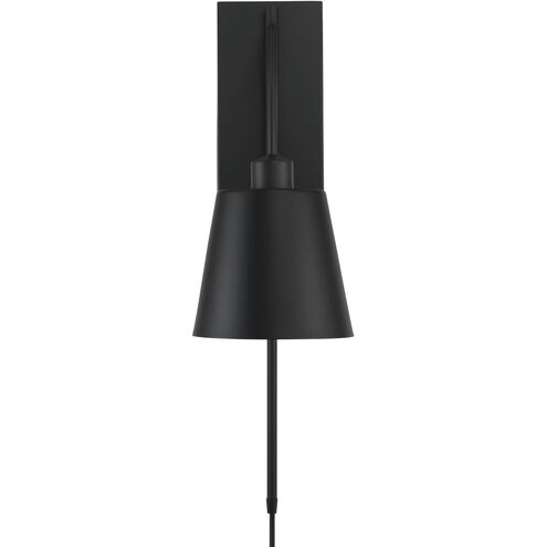 Alden 1 Light 6.75 inch Matte Black Sconce Wall Light