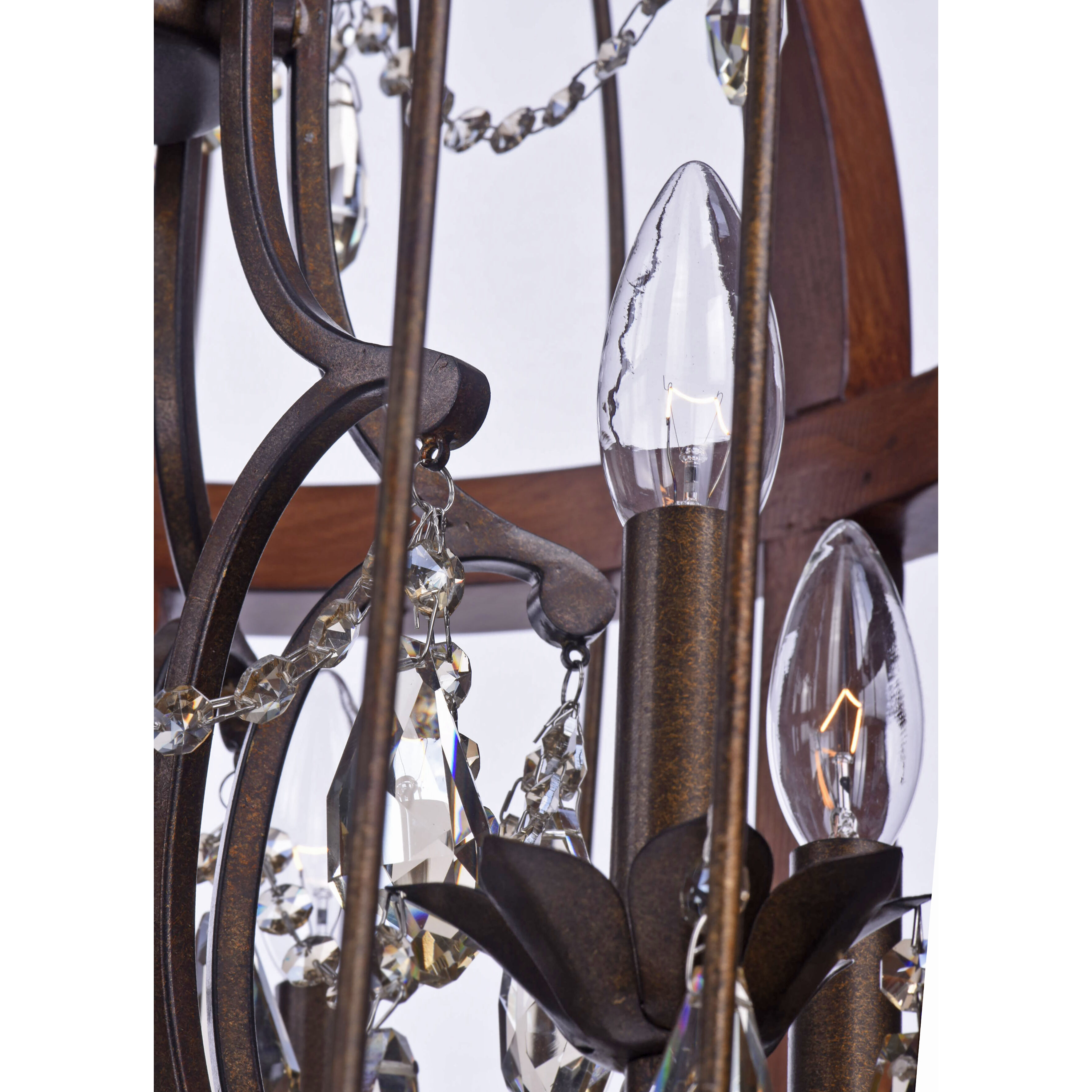 Miranda 6 Light 20 inch Antique Pecan and Bay Pendant Ceiling Light