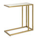 Echelon 24 X 24 inch Natural Brass Side Table, Sofa Hugger Table