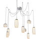 Vessel LED 15.2 inch Classic Silver Swag Multi-Pendant Ceiling Light in Amber, 2700K LED
